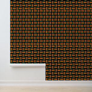 Funky Colourful Abstract Black History Pattern Wallpaper