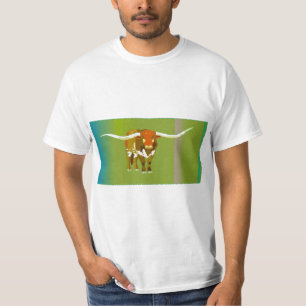 funky colourful cow design art T-Shirt