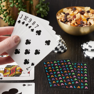 Funky Colourful Fun FA LA LA Holiday Season Playing Cards