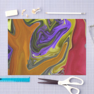 Funky Colourful Liquid Wave Tissue Paper