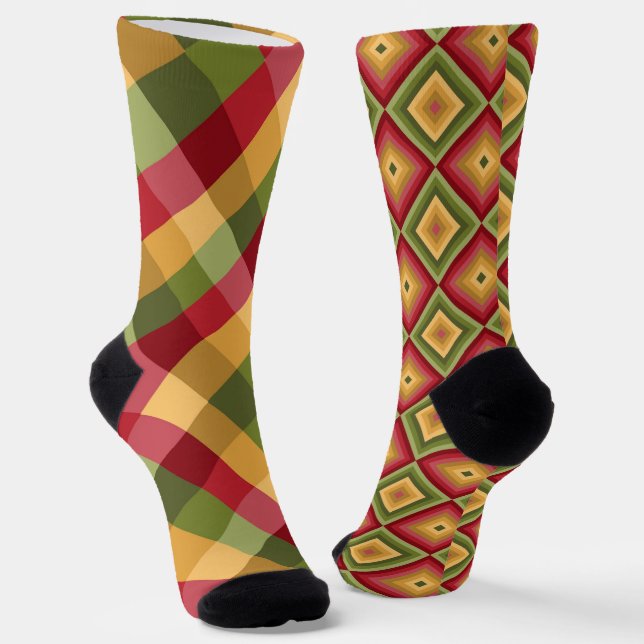 Funky Colourful Mismatched Odd Socks (Angled)