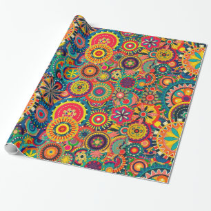 Funky Colourful Pattern Wrapping Paper