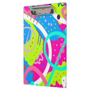 Funky Colourful Pop Art  Clipboard