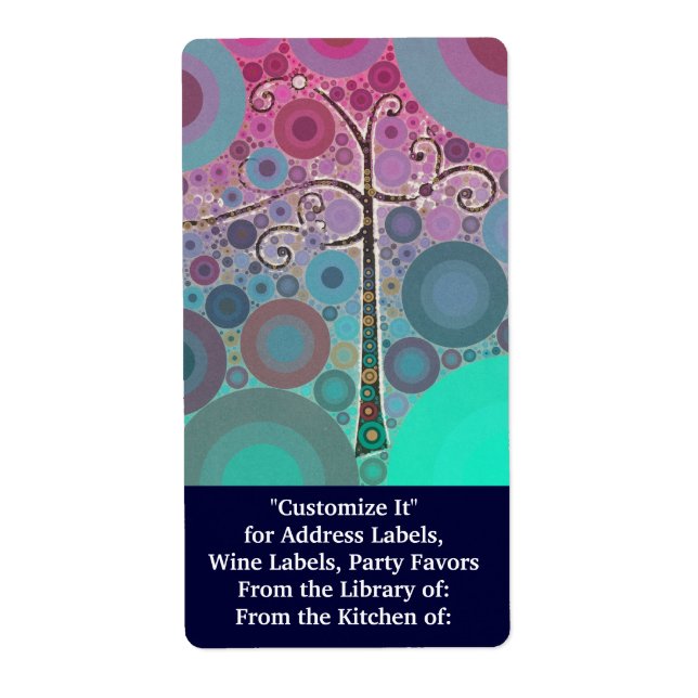 Funky Colourful Scroll Tree Circles Bubbles Pop Ar (Front)