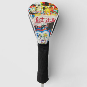 Funky Colourful Streetart Graffiti Love Home Heart Golf Head Cover