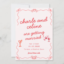 funky colourful template handwritten wedding