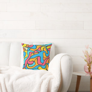 Funky Colours Abstract Cushion