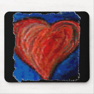 Funky Cool Artsy Heart - romantic mousepad