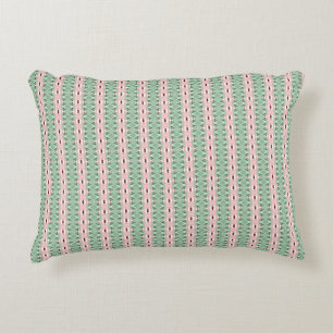 Funky Cottagecore Boho Christmas Stripe Pattern Decorative Cushion