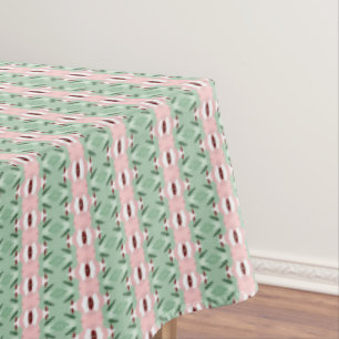 Funky Cottagecore Boho Christmas Stripe Pattern Tablecloth