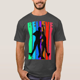 Funky Couples Ice Skating Pairs Figure Mens Womens T-Shirt