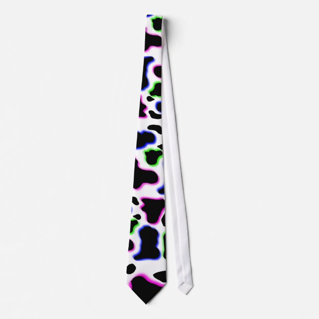Funky Cow Pattern Dairy Man Print Tie (Front)