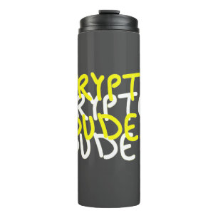 Funky Crypto Dude Energy Power Sign Thermal Tumbler