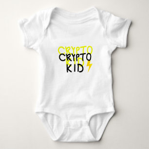 Funky Crypto Kid Energy Power Sign Baby Bodysuit
