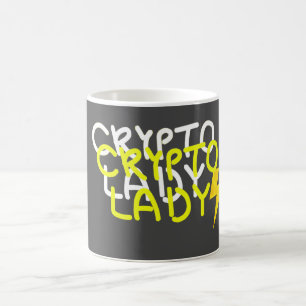 Funky Crypto Lady Energy Power Sign Coffee Mug
