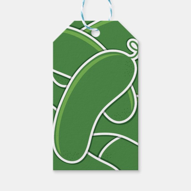 Funky cucumber gift tags (Front)