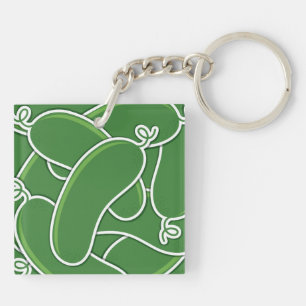 Funky cucumber key ring
