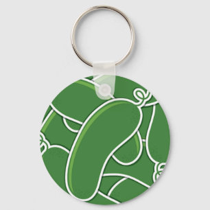 Funky cucumber key ring