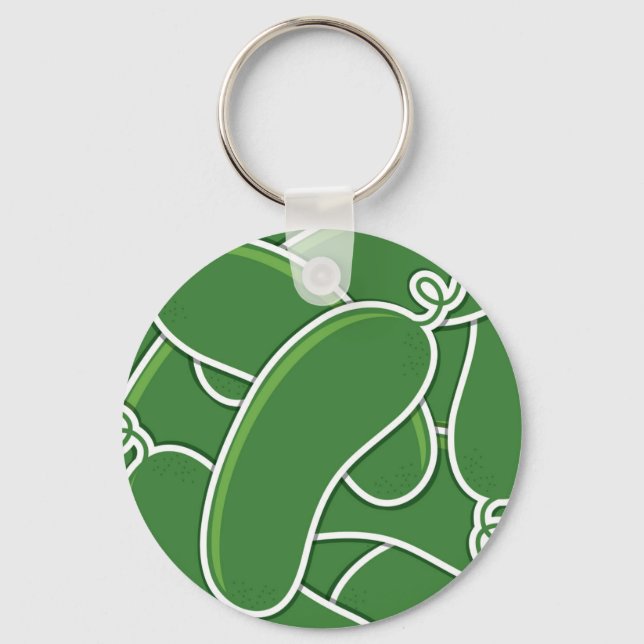Funky cucumber key ring (Front)