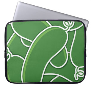 Funky cucumber laptop sleeve