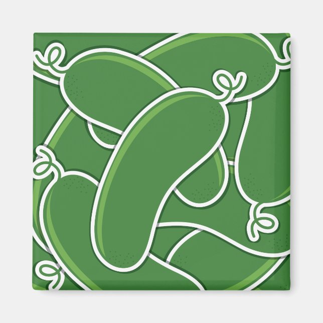 Funky cucumber magnet (Front)