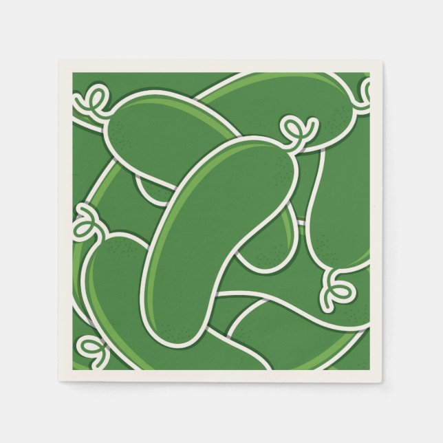 Funky cucumber napkin (Front)