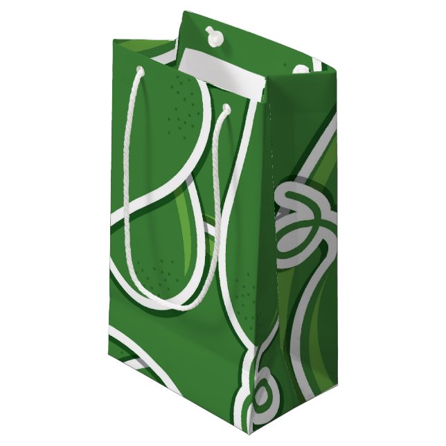 Funky cucumber small gift bag (Front Angled)