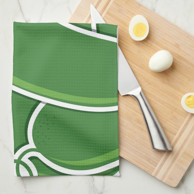 Funky cucumber tea towel (Quarter Fold)