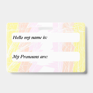Funky Customisable Pangender Pride Flag ID Badge
