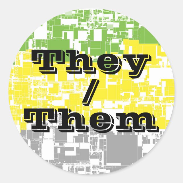 Funky Customisable Pronoun Lithromantic Pride Flag Classic Round Sticker (Front)