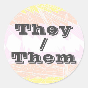 Funky Customisable Pronoun Pangender Pride Flag Classic Round Sticker