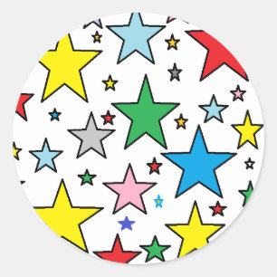 Funky Cute Bright Stars Sticker