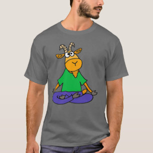 Funky Cute Goat Doing Yoga  T-Shirt