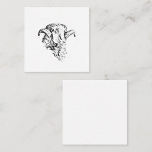 Funky Cute Merino Sheep Ram Head Sketch Enclosure Card