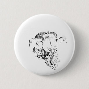 Funky Cute Sheep Ram 6 Cm Round Badge