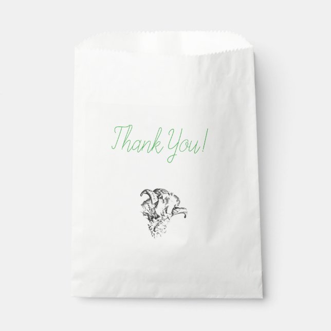 Funky Cute Sheep Ram Favour Bag (Front)