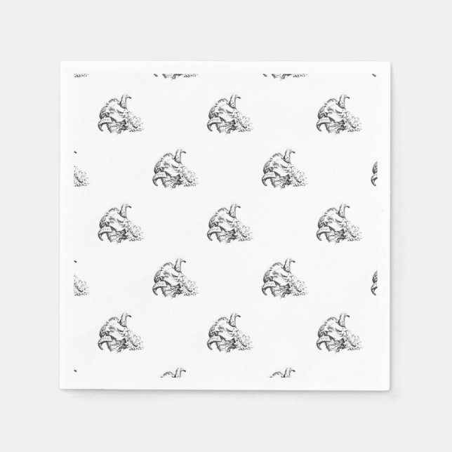 Funky Cute Sheep Ram Napkin (Front)