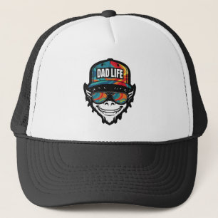 Funky Dad Life Monkey Trucker Hat