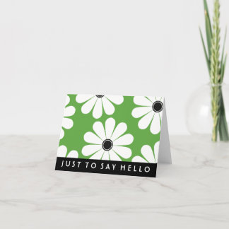Funky Daisies (Green) Note Card