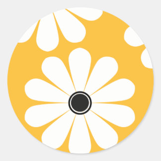 Funky Daisies (Yellow) Stickers