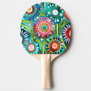 Funky Dandelions Ping Pong Paddle