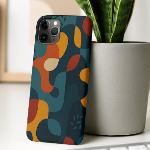 Funky Dark Colors Amorphous Shapes Art Pattern iPhone 11 Pro Max Case