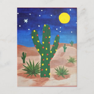 Funky Desert Christmas Postcard