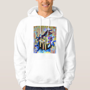 Funky Digitally Coloured Piano Hoodie