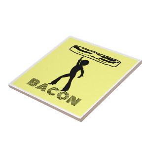 Funky Disco Bacon Ceramic Tile