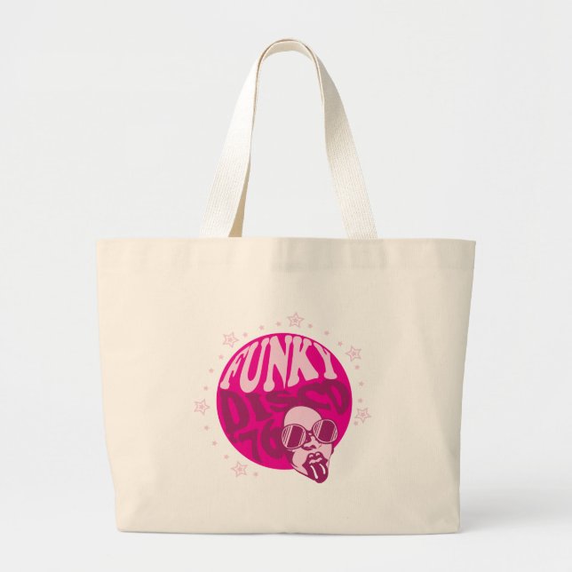 Funky Disco Large Tote Bag (Front)