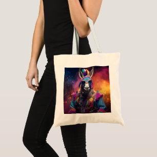 Funky Donkey Blue Glasses  Tote Bag