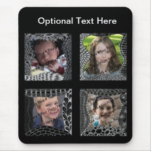Funky Doodle Picture Frame Collage Mouse Pad