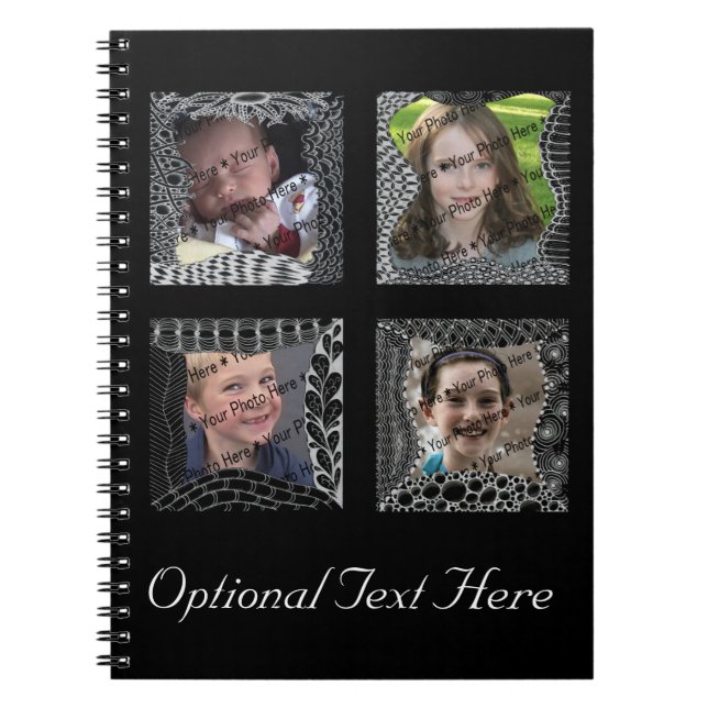 Funky Doodle Picture Frame Collage Notebook (Front)