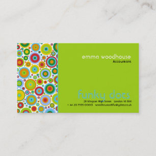 Funky Dots Green Business Card